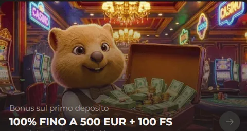 Bonus sul primo deposito 100 fino a 500 euro 100 fs